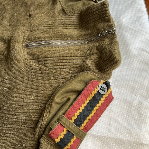 Oakley Lambs Wool Pullover Sweater Military Green Milsim Army Style Sweatshirt - Picture 3 of 13